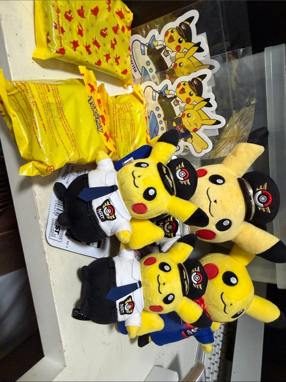 Pokémon Pikachu Plush Set with 140 Japan Pokemon B-sides stickers